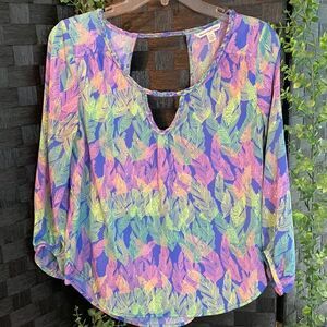 American Eagle Size XS long sleeve with unique neckline.  See photos